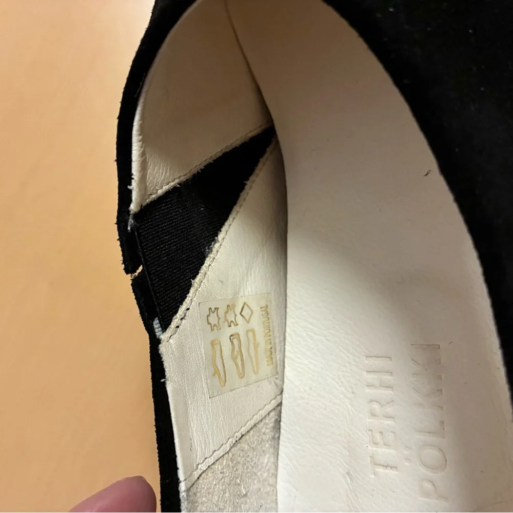 Terhi Polkki Black Suede Women's Clog - Picture 10 of 11